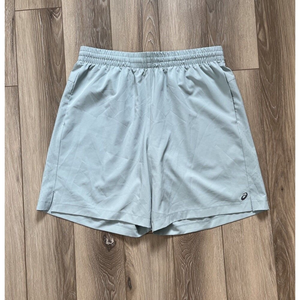 ASICS Mint Green Athletic Training Shorts Mens Sz Medium 7” Inseam